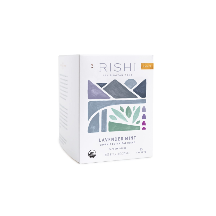 Rishi Tea Lavender Mint Herbal Tea - Front view