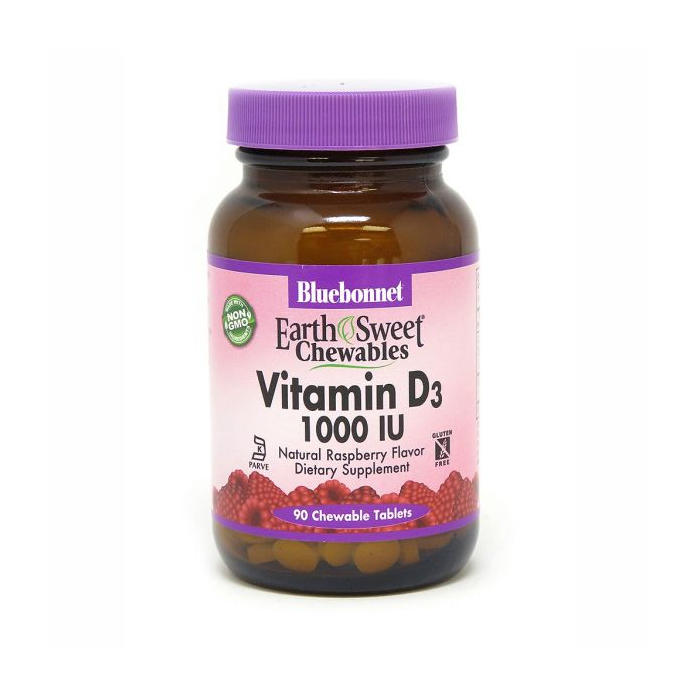 Bluebonnet EarthSweet Chewable Vitamin D3, 1,000 IU