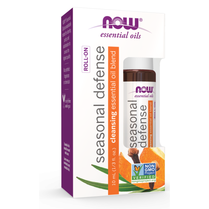 NOW Foods Seasonal Defense Essential Oil Blend Roll-On - 10 mL