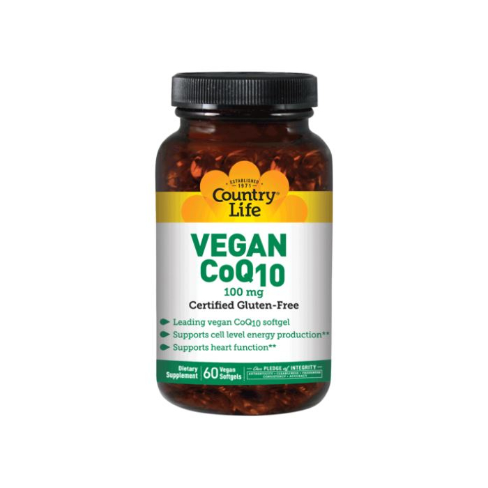 Country Life Vegan CoQ10 100 mg, 60 Vegan Softgels