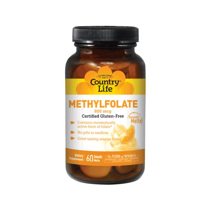 Country Life Methylfolate 800 mcg, 60 Smooth Melts