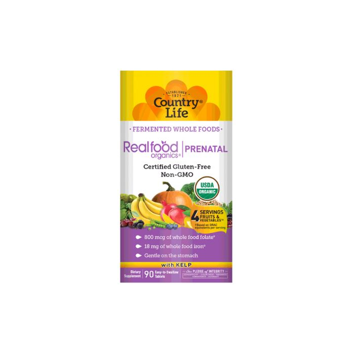 Country Life Prenatal Daily Nutrition Realfood Organics, 90 Tablets