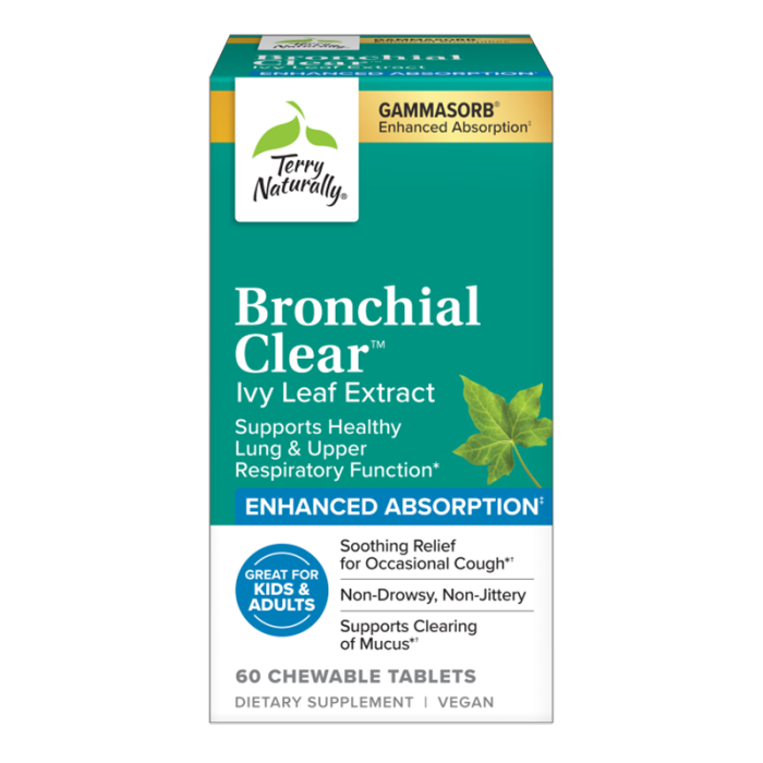 Terry Naturally Bronchial Clear Ivy Leaf Extract - Front view