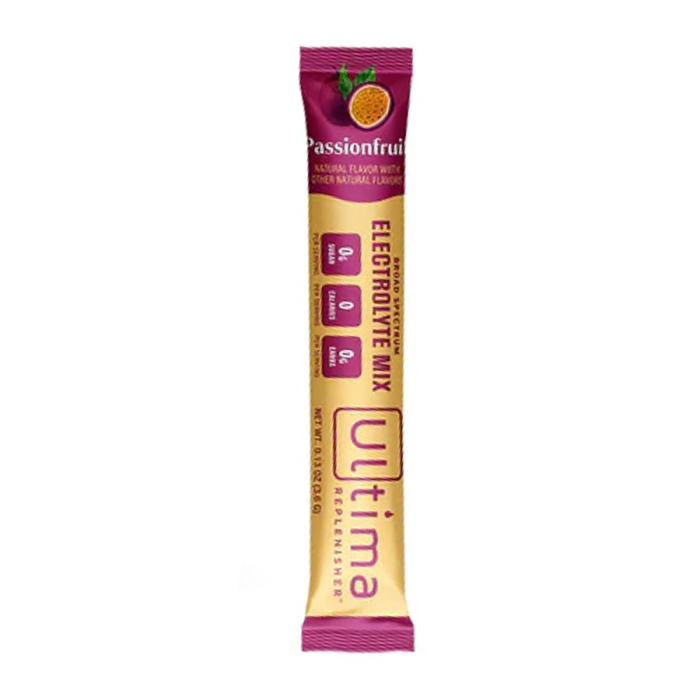 Ultima Replenisher Passionfruit Electrolyte Drink Mix Stick - Front view