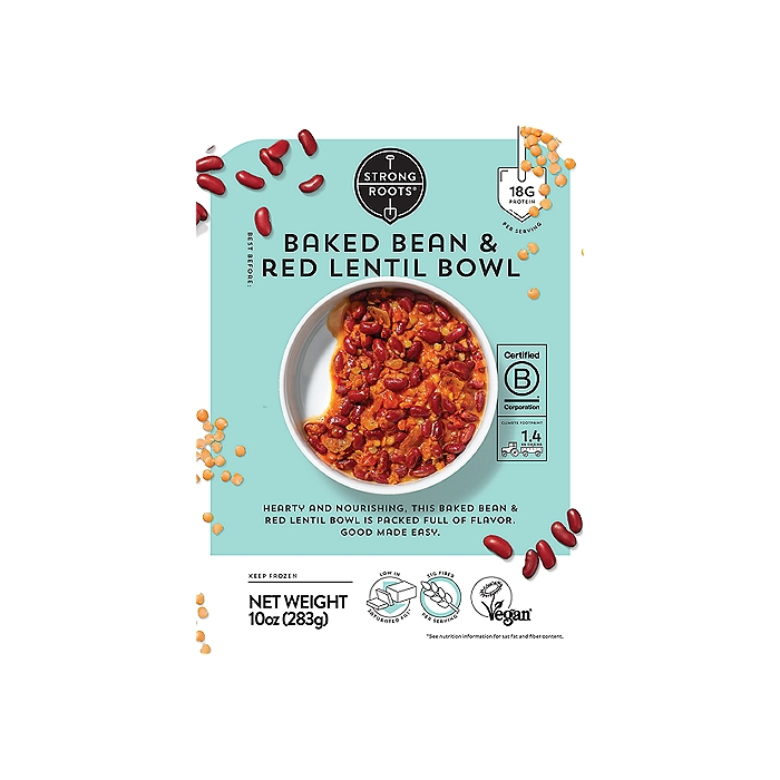 Strong Roots Baked Bean & Red Lentil Bowl Frozen Entrée, 10 oz.