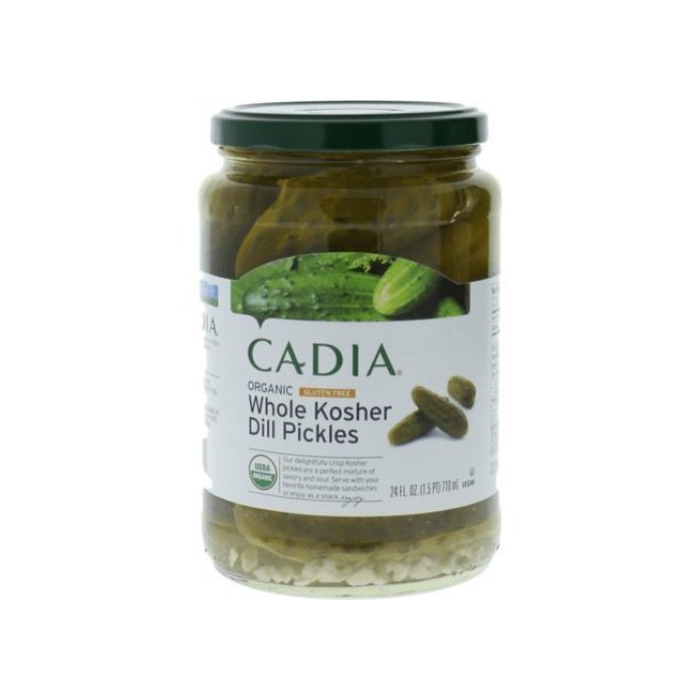 Cadia Organic Whole Dill Pickles - Front view