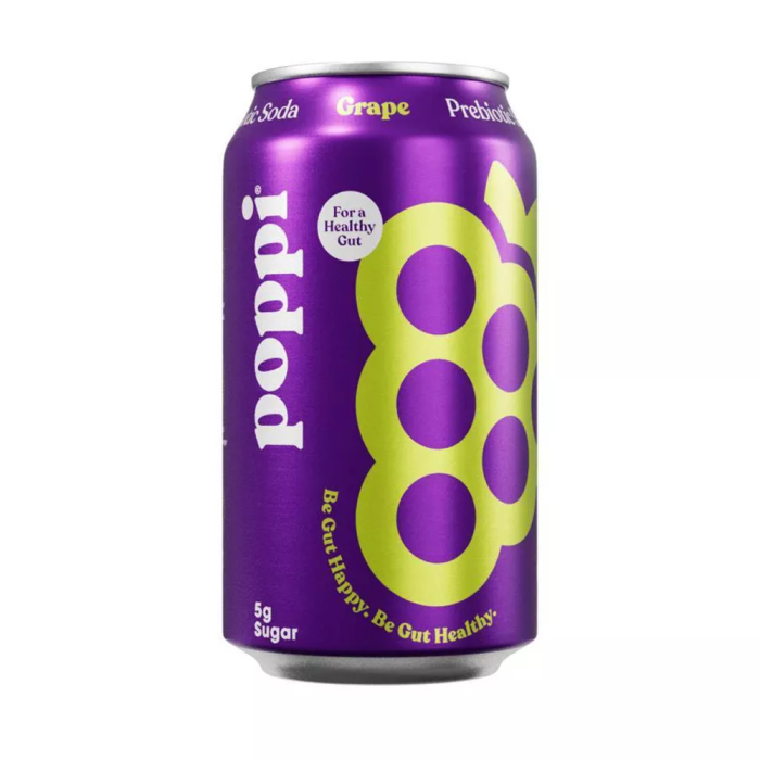 Poppi Prebiotic Soda Grape - Front view