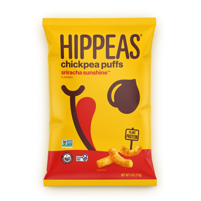 Hippeas Sriracha Sunshine Chickpea Puffs - Front view