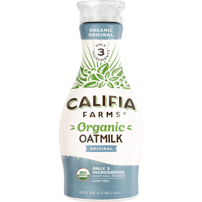 Califia Farms Organic Original Oat Milk - Front view