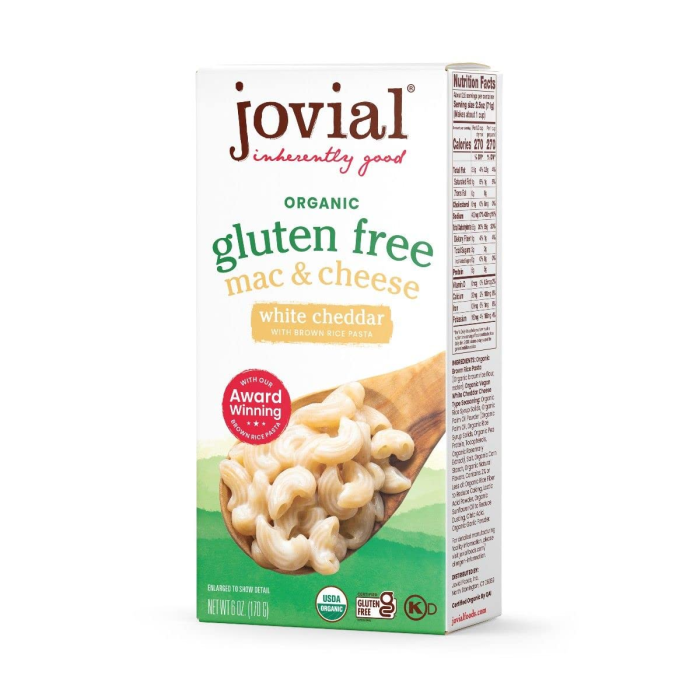 Jovial Organic Mac & Cheese White Cheddar - Front view