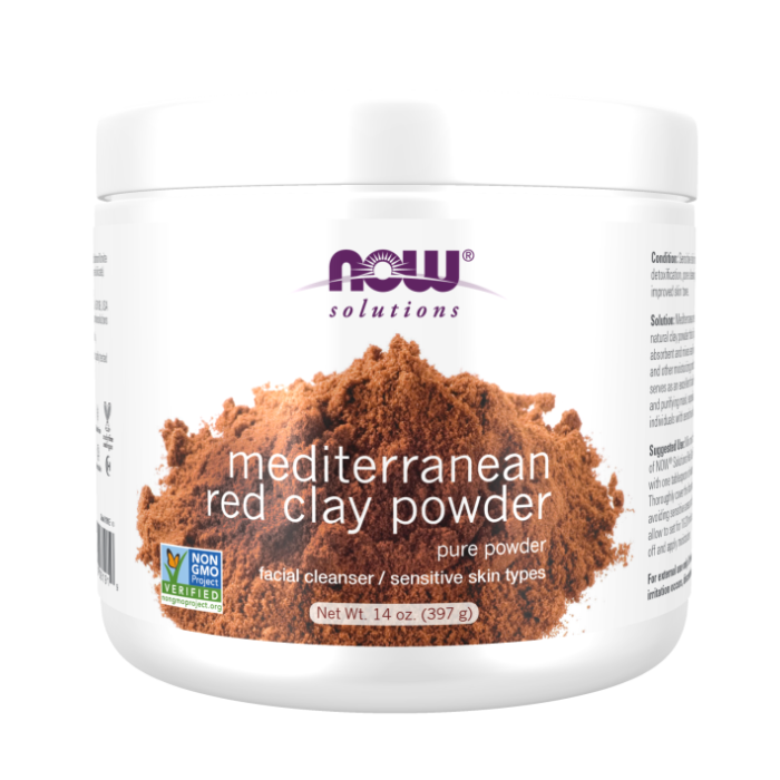 NOW Foods Mediterranean Red Clay Powder - 14 oz.