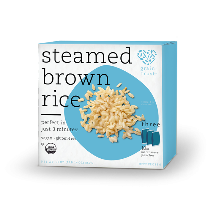 Grain Trust Organic Steamed Brown Rice - Front view