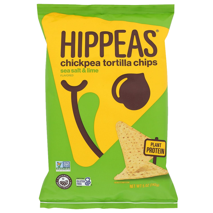 Hippeas Sea Salt & Lime Tortilla Chips - Front view