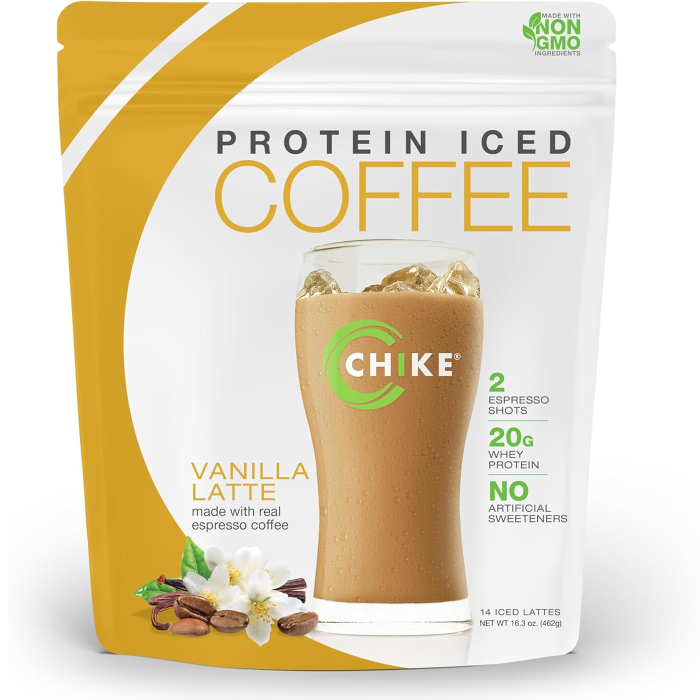 Chike Natural Vanilla Latte Protein Iced Coffee - Front view