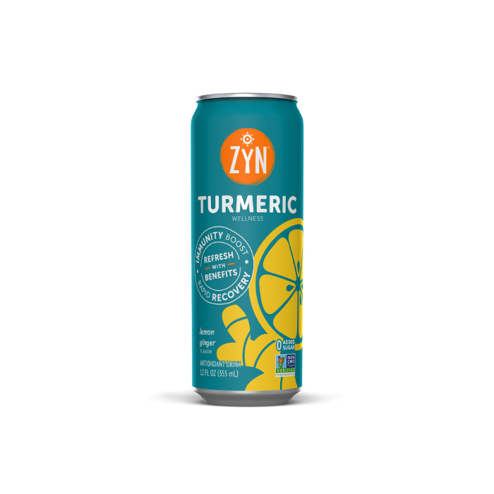 Zyn Lemon Ginger Turmeric Wellness Drink - Front view