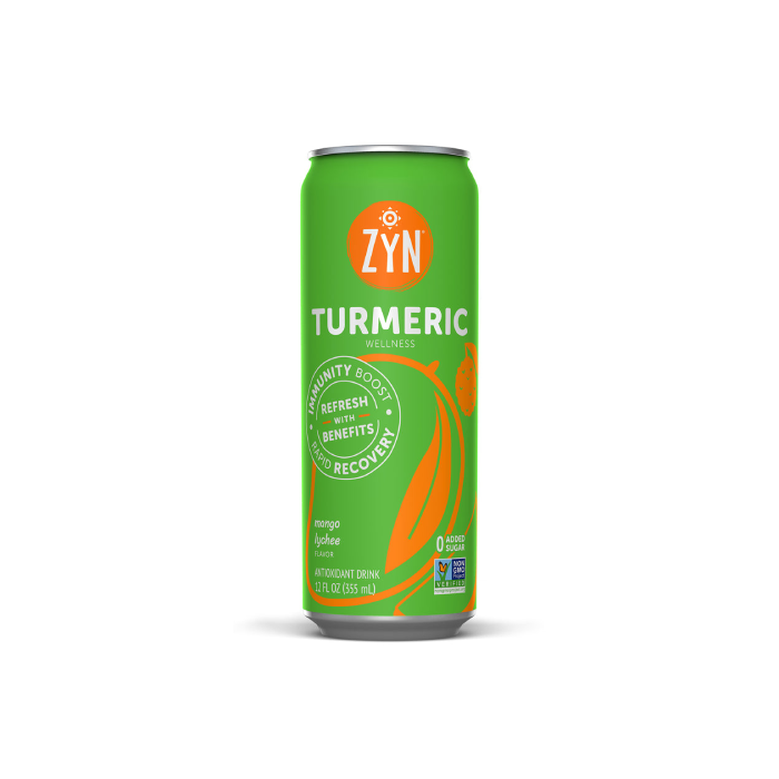 Zyn Mango Lychee Turmeric Wellness Drink - Front view