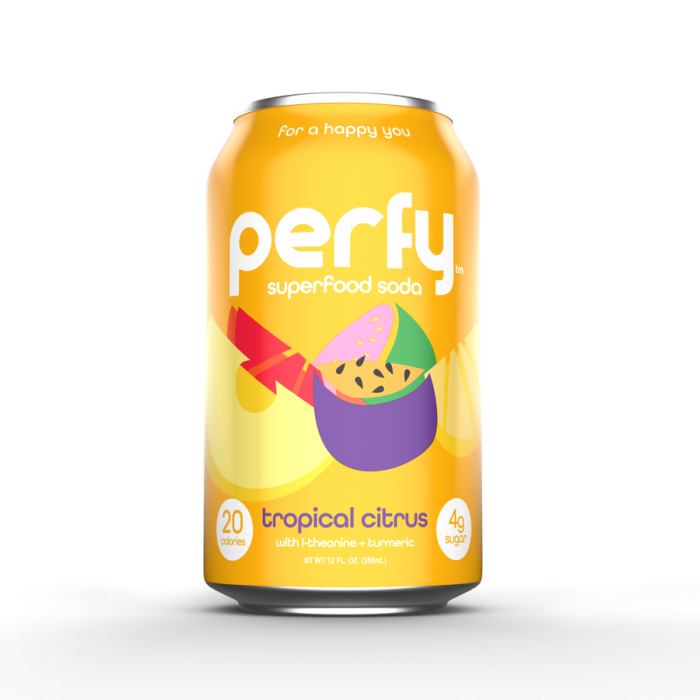 Perfy Superfood Soda Tropical Citrus - Front view