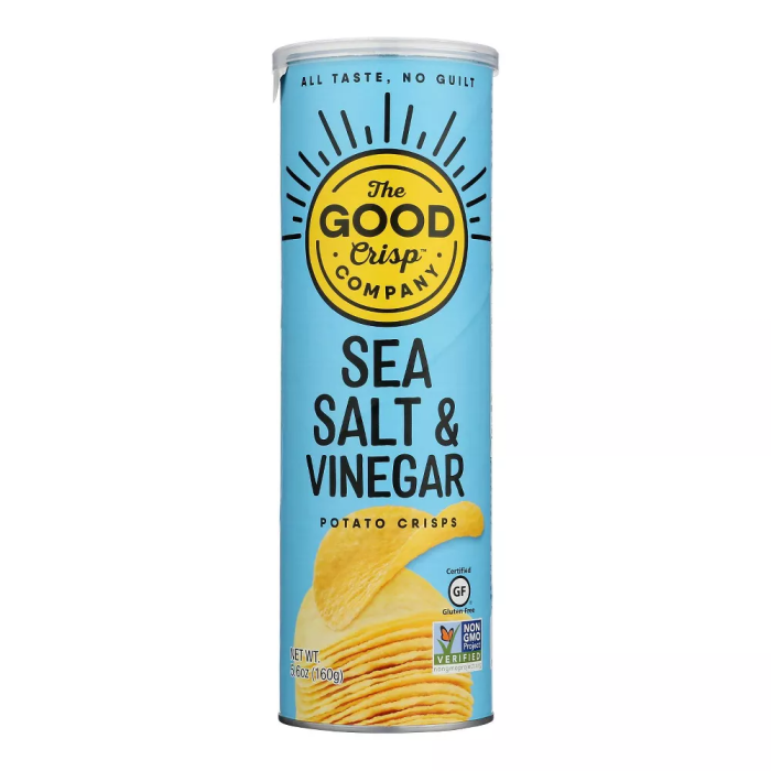 The Good Crisp Company Sea Salt & Vinegar Potato Crisps - Front view