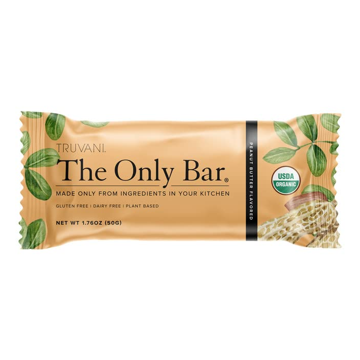 Truvani Plant-Based Snack Bars Peanut Butter - Front view