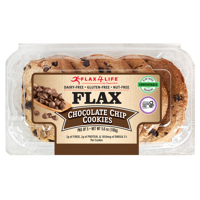 Flax4Life Chocolate Chip Cookies - Front view