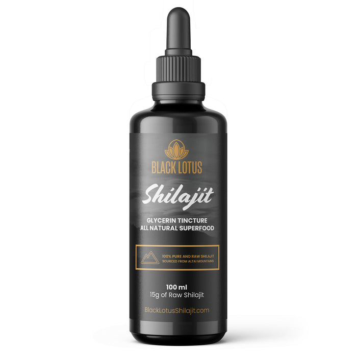 Black Lotus Pure Shilajit Tincture - Front view