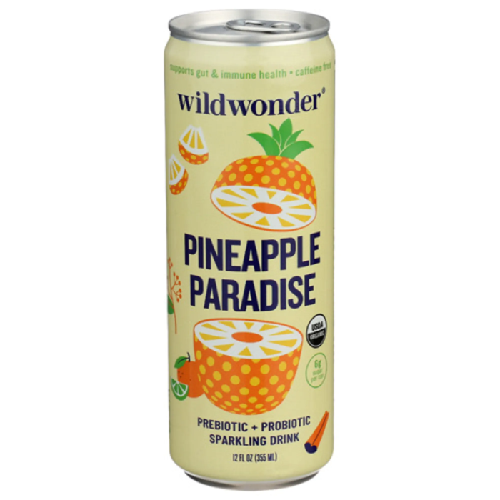 Wild Wonder Pineapple Paradise Sparkling Drink - Front view