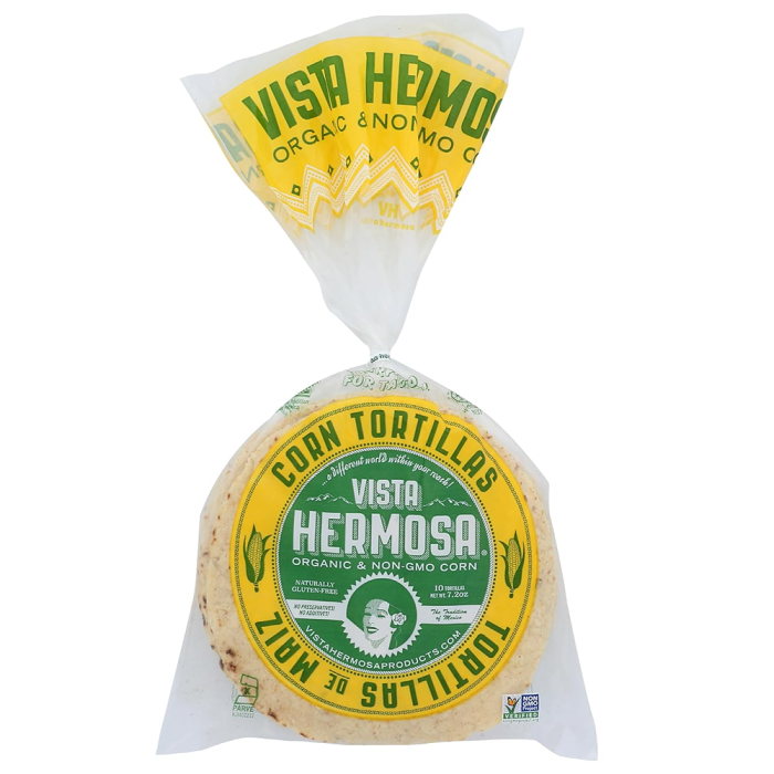 Vista Hermosa Organic Corn Tortillas - Front view