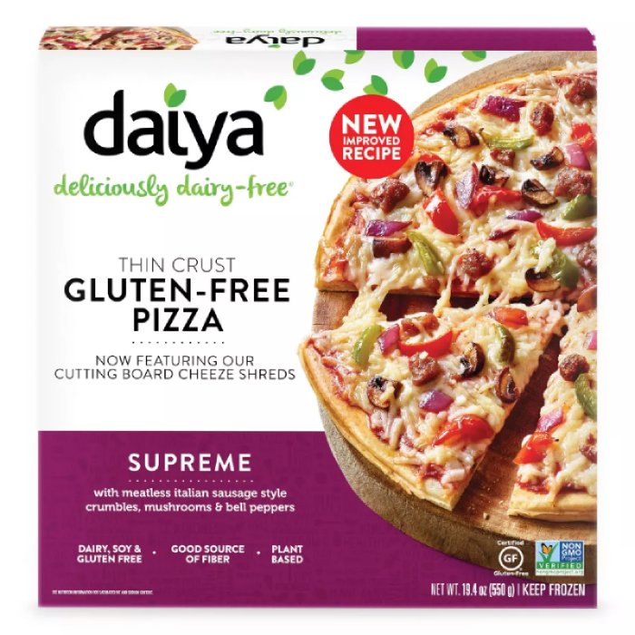 Daiya Dairy-Free Gluten Free Supreme Frozen Pizza - Front view