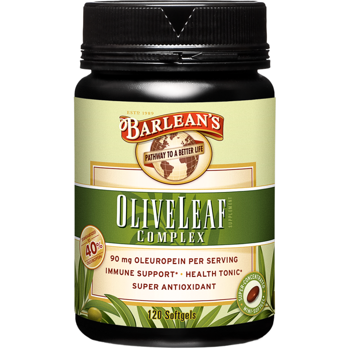 Barlean's Olive Leaf Complex, 120 Softgels