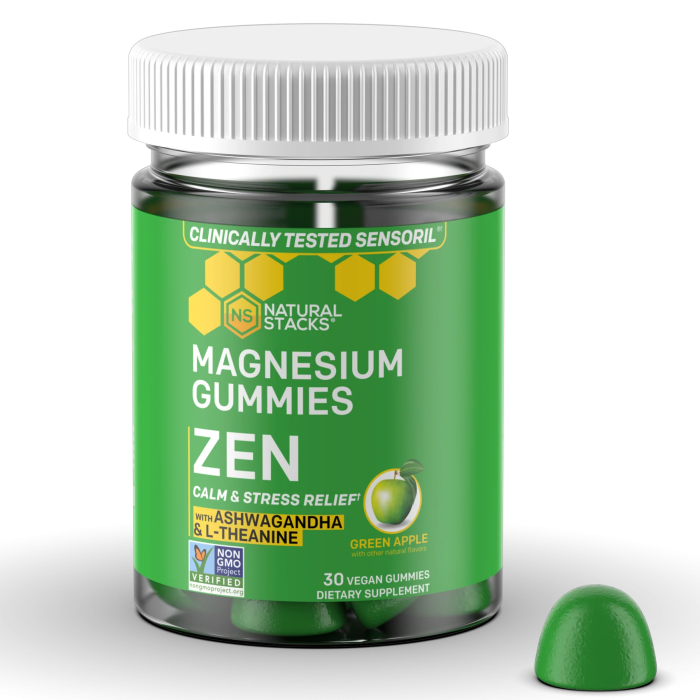 Natural Stacks Zen Magnesium Gummies - Front view