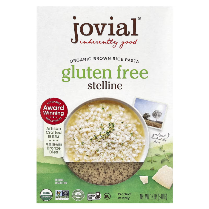 Jovial Organic Brown Rice Pasta Stelline - Front view