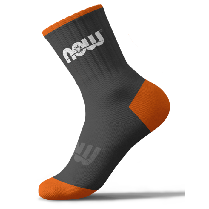 NOW Foods NOW® Branded Organic Mid-Calf Socks - Front view