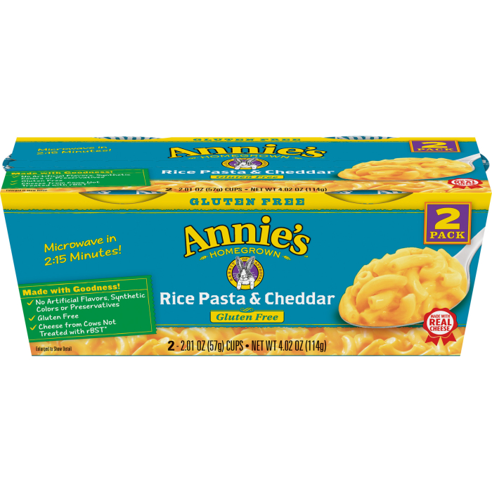 Annie's Rice Pasta & Cheddar Gluten Free Microwavable Mac & Cheese Cup, 2-Pack-not available