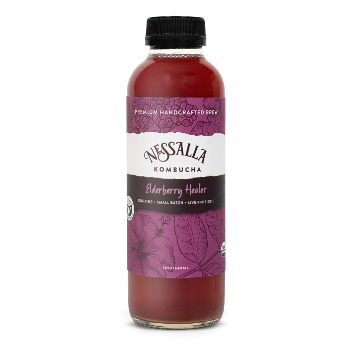 NessAlla Kombucha Elderberry Healer - Front view