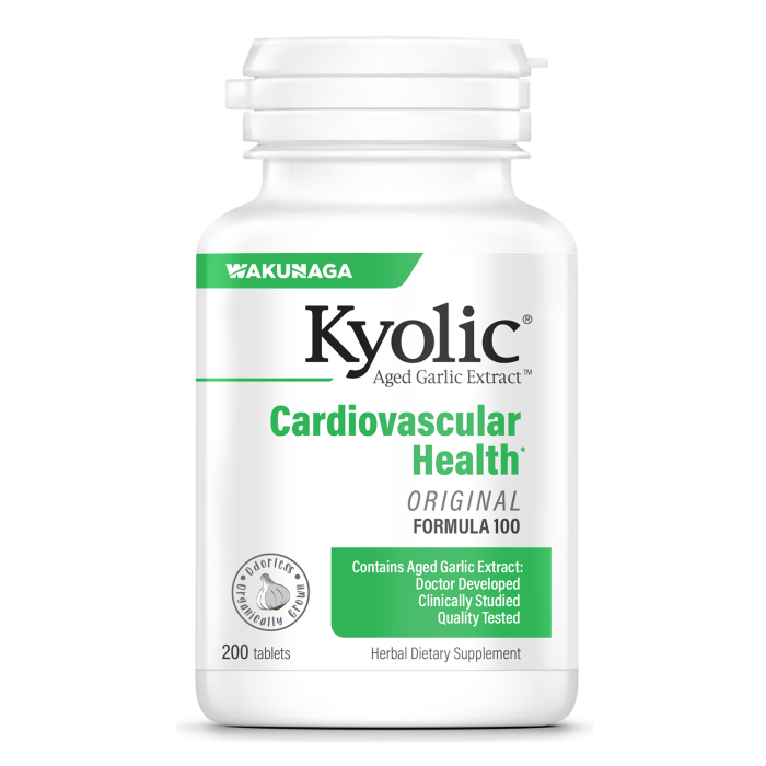 Kyolic Formula 100 Aged Garlic Yeast Free, 200 Tablets - Front view