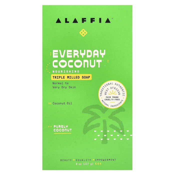 Alaffia Everyday Coconut Bar Soap - Front view