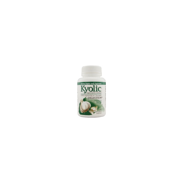 Kyolic Formula 102 Aged Garlic with Enzymes, 100 Capsules