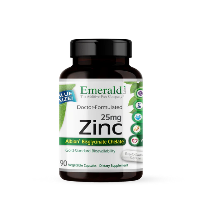 Emerald Zinc 25mg, 90 Capsules