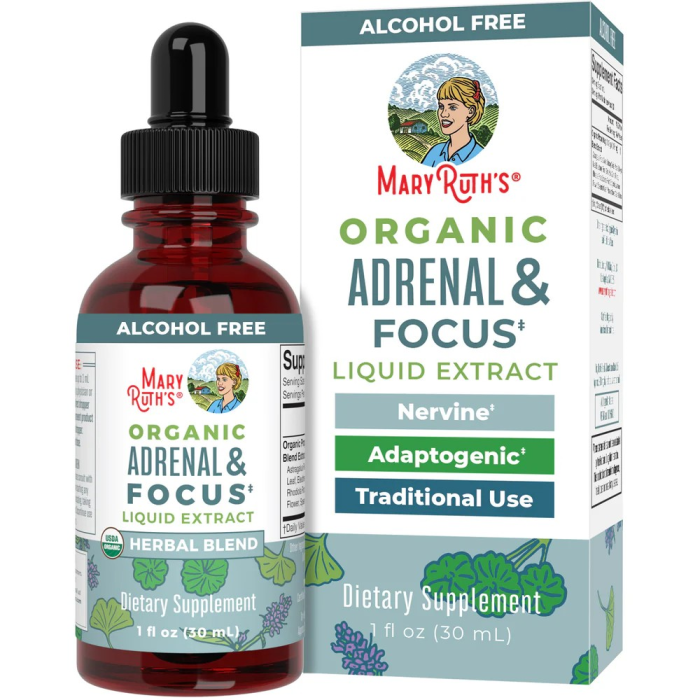 Mary Ruth's Organic Adrenal & Focus Herbal Blend - Front view