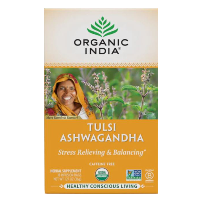 Organic India Tulsi Ashwagandha Tea - Main