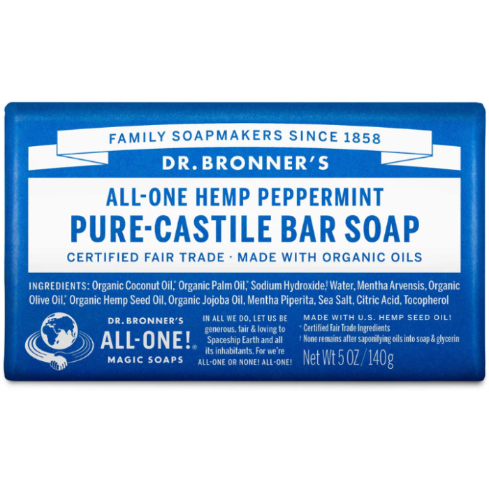 Dr. Bronner's Peppermint Pure-Castile Bar Soap, 5 oz.