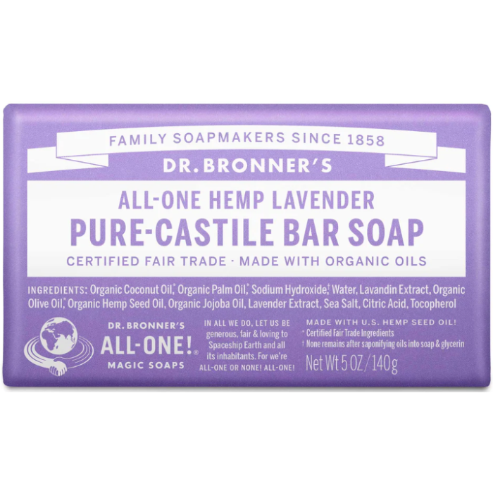 Dr. Bronner's Castile Lavender Bar Soap - Main