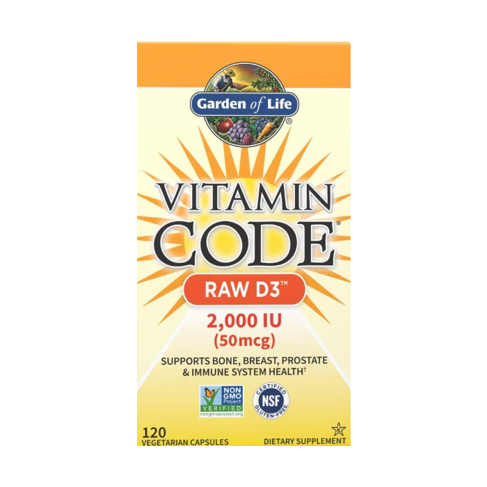 Garden of Life Vitamin Code Raw D3 2000 IU, 120 Capsules