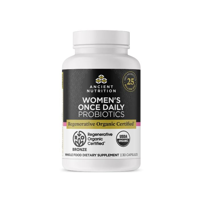 Ancient Nutrition Regenerative Organic Certified™ Women's Once Daily Probiotics, 30 count