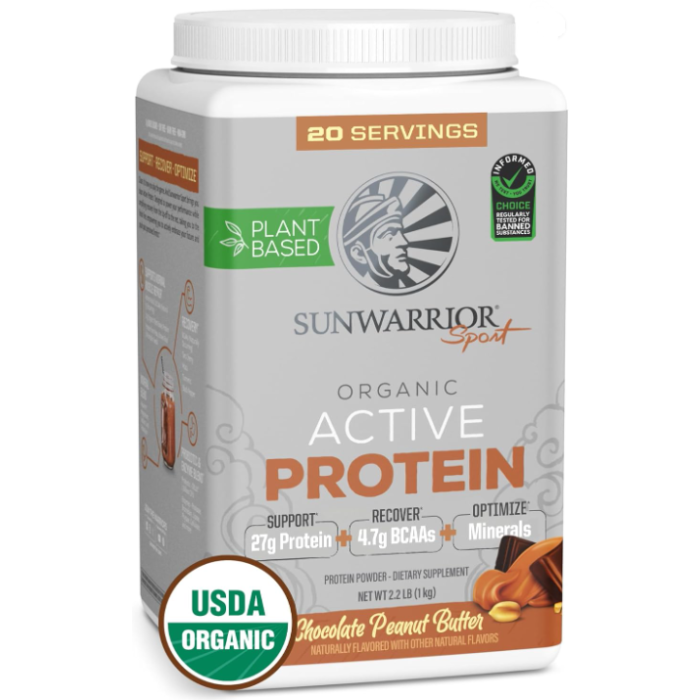 Sunwarrior Organic Active Protein Chocolate Peanut Butter, 2.2 Lbs