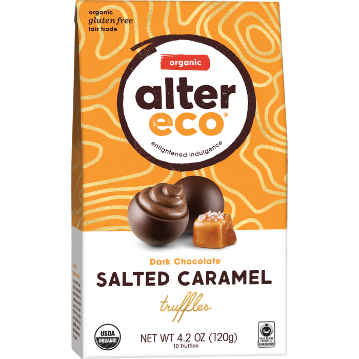 Alter Eco Dark Chocolate Salted Caramel Truffles, 4.2 oz