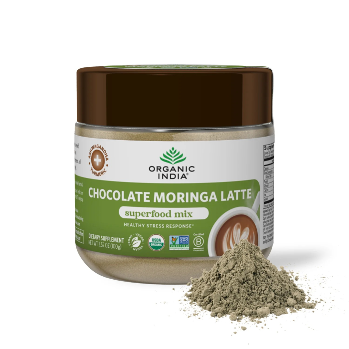 Organic India Chocolate Moringa Latte - Front view