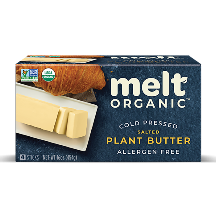 Melt Organic Cold Pressed Salted Plant Butter Sticks - Front view