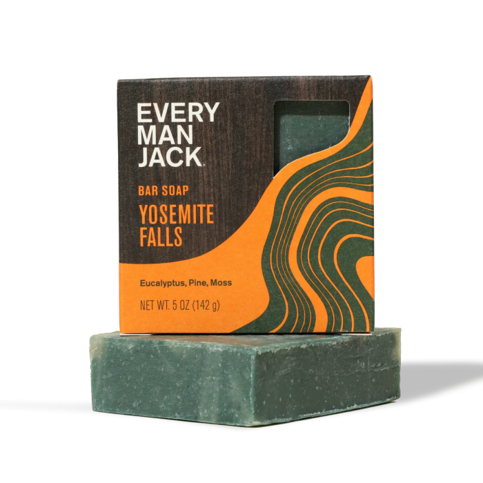 Every Man Jack Yosemite Falls Body Bar Soap - Front view