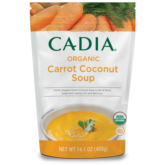 Cadia Organic Carrot Coconut Soup